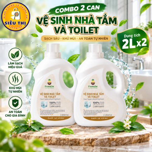 FUWA3E - Combo 2 can nước vệ sinh nhà tắm và toilet (2 Lít)